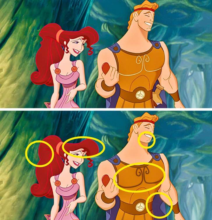 spot 5 differences in hercules picture solution